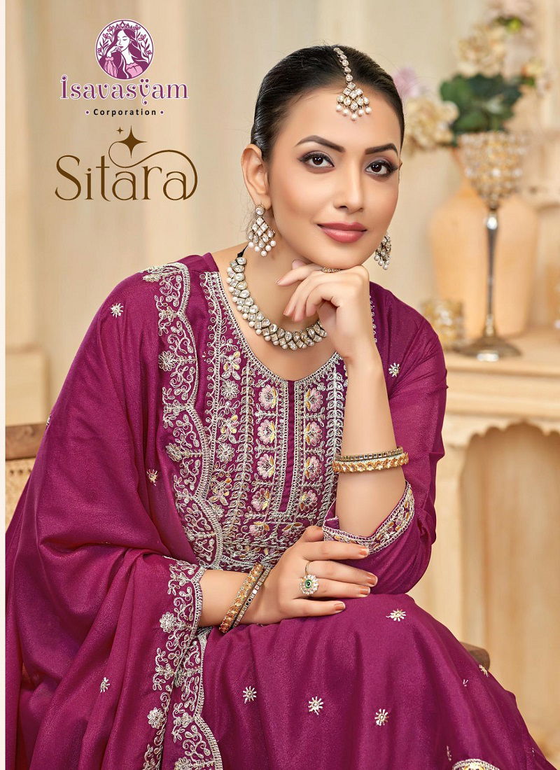 Sitara By Isavasyam Georgette Shimmer Readymade Suits Wholesale Shop in Sutra  Catalog